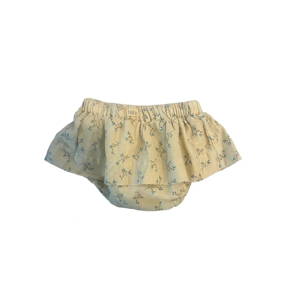 BÚHO  Organic Cotton Bloomer Skirt | Yellow 9 Months